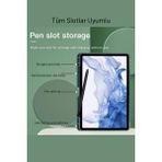 Fuchsia Samsung Galaxy S7 Fe T730 / T733 / T736 / T738 12,4 Inç Uyumlu Fuchsia Pino Tablet Kılıfı - Gri