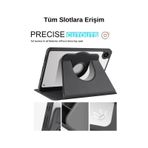 Fuchsia Samsung Galaxy Tab A9 Plus 2023 11 inç Uyumlu SM-X210/SM-216/SM-X218 Fuchsia Akıllı Siyah Tablet Kılıfı