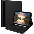 Fuchsia Samsung Galaxy Tab S6 Lite P610/P615/P613/P619 Uyumlu Klavyeli Tablet Kılıfı Siyah