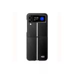 Fuchsia Samsung Galaxy Z Flip 4 İle Uyumlu Kılıf Hbc-155 Lizbon Kapak - Siyah