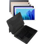 Fuchsia Savvy Keyboard Tab A7 T500 Bluetooh Bağlantılı Standlı Klavyeli Tablet Kılıfı