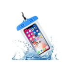 Fuchsia Standanrt Ebatlarda Universal Su Geçirmeyen Telefon ile Uyumlu Kılıfı 6.1 inçe Kadar Destekler Mavi
