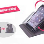 Fuchsia Tcl 10 Tab Max 10.36 İnç Uyumlu 360° Dönebilen Standlı Kapaklı Universal Tablet Kılıfı