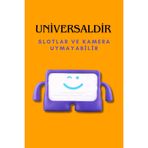 Fuchsia Via S40 10.4 inç Uyumlu iBuy Standlı Eğlenceli Çocuk Ruhlu Turuncu Tablet Kılıfı