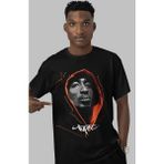 Fuddy Moda 3D Tupac Baskılı Tişört, Erkek-Kadın Rap Baskılı T-Shirt - Siyah - 4XL