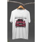 Fuddy Moda Bimmers Bmw Serisi Baskılı T-Shirt, Araba Yarış Temalı Tişört - Beyaz - 2XL
