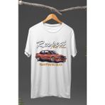 Fuddy Moda Bmw E30 Respect Your Elders Baskılı T-Shirt, Araba Yarış Temalı Tişört - Beyaz - XL