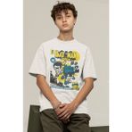 Fuddy Moda Dc Comics Batman ve Robin Baskılı Tişört, Erkek-Kadın Dc Comics Film Temalı T-Shirt - Beyaz - 3XL