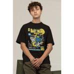 Fuddy Moda Dc Comics Batman ve Robin Baskılı Tişört, Erkek-Kadın Dc Comics Film Temalı T-Shirt - Siyah - 4XL