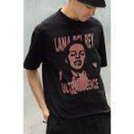 Fuddy Moda Lana Del Rey Ultraviolence Baskılı Erkek-Kadın T-Shirt - Siyah