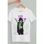 Fuddy Moda Oversize Chainsaw Man Himeno Baskılı T-Shirt, Unisex Anime Baskılı Tişört - Beyaz