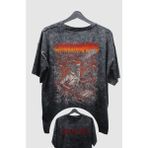 Fuddy Moda Oversize Chainsaw Man V3 Sırt Baskılı Yıkamalı T-Shirt, Unisex Anime Baskılı Vintage Tişört - 3XL - Siyah