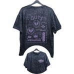 Fuddy Moda Oversize Guts Sırt Baskılı Yıkamalı Tişört, Unisex Olivia Rodrigo Baskılı Vintage T-Shirt - Siyah