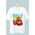 Fuddy Moda Oversize Tokyo Revengers Toman Baskılı T-Shirt, Unisex Anime Baskılı Tişört - Beyaz - 3XL