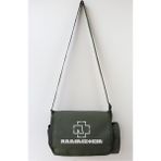 Fuddy Moda Rammstein Yazılı Postacı Çantası, Unisex Rock Band Baskılı Omuz Çantası - Haki - 38x25x9