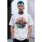 Fuddy Moda Unisex A7X Avenged Sevenfold Baskılı Tişört, Oversize Rock Band Temalı Bisiklet Yaka T-Shirt - Beyaz - 2XL