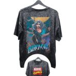 Fuddy Moda Unisex Black Cat Baskılı Yıkamalı Tişört, Oversize Marvel Comics Baskılı Vintage T-Shirt - XS - Siyah