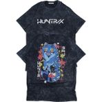 Fuddy Moda Unisex Derpy Blue Sırt Baskılı Yıkamalı T-Shirt, Oversize Huntrix Temalı Vintage Tişört - Siyah - 3XL