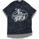 Fuddy Moda Unisex Femininomenon Yazılı Yıkamalı T-Shirt, Oversize Chappell Roan Temalı Vintage Tişört - Siyah - XL