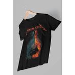 Fuddy Moda Unisex Oversize Gitarlı Metallica Baskılı Tişört, Rock-Metal Temalı T-Shirt - Siyah - 2XL