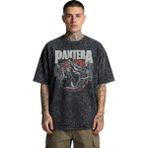 Fuddy Moda Unisex Pantera Members Baskılı Yıkamalı Tişört, Oversize Rock Band Temalı Vintage Tshirt - Siyah - 4XL