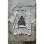 Fuddy Moda Unisex Power Travis Scott Baskılı Tişört, Oversize Rapper Temalı Bisiklet Yaka T-Shirt - Beyaz - 3XL
