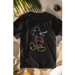 Fuddy Moda Unisex Renkli Mickey Mouse Baskılı T-shirt, Oversize Çizgi Film Baskılı Tişört
