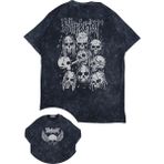 Fuddy Moda Unisex Slipknot Sırt Baskılı Yıkamalı Tişört, Oversize Rock-Metal Baskılı Eskitme T-Shirt - 2XL - Siyah