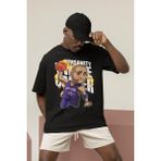 Fuddy Moda Unisex Vince Carter Baskılı T-Shirt Erkek-Kadın Basketbol Temalı T-Shirt - Siyah