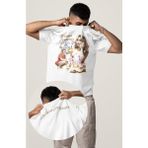 Fuddy Moda Unisex Vintage Espresso Ense Baskılı Tişört, Oversize Sabrina Carpenter Temalı T-Shirt - Beyaz