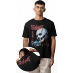 Fuddy Moda Unisex Vintage Slipknot Ense Baskılı Siyah Tişört, Oversize Rock Band Temalı T-Shirt - 3XL
