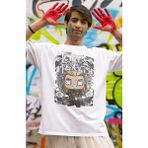 Fuddy Moda Yüzüklerin Efendisi Baskılı T-Shirt Erkek-Kadın Film Serisi Baskılı T-Shirt - Beyaz