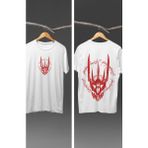 Fuddy Moda Yüzüklerin Efendisi Sauron Sırt Baskılı Tişört, Unisex Rings Of Power Baskılı T-Shirt - 2XL - Beyaz