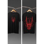 Fuddy Moda Yüzüklerin Efendisi Sauron Sırt Baskılı Tişört, Unisex Rings Of Power Baskılı T-Shirt - Siyah