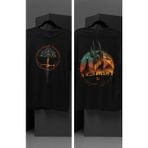 Fuddy Moda Yüzüklerin Efendisi Sırt Baskılı T-Shirt Unisex Lord Of The Rings Baskılı T-Shirt - Siyah