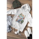 Fuddy Moda Zootopia Karakterler Baskılı Kapüşonlu Çocuk Sweatshirt, Unisex Çizgi Film Temalı Hoodie - Beyaz - 13 - 14 Yaş