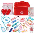 Fuding Selection Fuding Seçimi Ahşap Küçük Doktor Oyuncak Seti Tıbbi Kit Bebek Araçları (Yurt Dışından) - dişçi