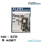 Fudo 6101 WORM-BN Hooks No: 3/0 Olta İğnesi