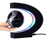 FUGEST Manyetik Levitasyon Yüzen Küre 7,62 cm LED Işıklı C Şeklinde Dünya Haritası Masa Dekorasyonu için