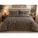 Fugo Concept Çift Kişilik Nevresim Takımı - 57 Tel Pamuklu Desenli - Fermuarlı Set - Kahverengi - 200 x 220 cm