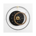 FUHAI-666 Duvar saati 60 cm oturma odası, yemek odası arka plan duvar dekorasyonu Grand Clock modern lüks saat, siyah duvar saati
