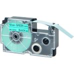 Fuhao Shop C Yeşil Üzerine 12MM Siyah Casio Ez Yazıcı Için Rdx Etiket Şeridi Beyaz Sarı XR-9WE 12WE 18WE XR-12BUGNYW (Yurt Dışından)