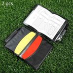 FuhaoshopC 2 Adet Futbol Hakemi Cüzdanı Kırmızı Kart ve Sarı Kart Kalem Defter (Yurt Dışından) - Beyaz