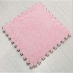 FuhaoshopC Pembe Çocuk Halısı Eva Tüylü Mat Köpük Puzzle Mat Kadife Bebek Ekolojik Zemin Dikiş Matı (Yurt Dışından) - Beyaz