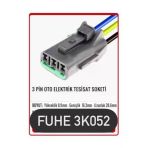 Fuhe 3K052 3 Pin Oto Elektrik Tesisat Soketi