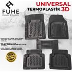 Fuhe Fiat Doblo Panelvan (2 Parça) 2000 Uyumlu 3D Havuzlu Paspas Siyah Renk Termoplastik