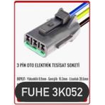 Fuhe Oto 3K052 3 Pin Oto Elektrik Tesisat Soketi