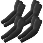 fuinloth Oyun Kollukları, Kol Manşetleri Kol Koruyucu Kadın/Erkek için, Voleybol, Basketbol, Spor Kolları, 4 çift, 4 siyah, Ölçü Birimi