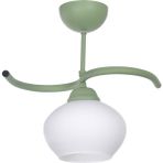 Fuji Modern Tasarım Antre Hol Mutfak Çocuk Oturma Odası Yeşil Renk Beyaz Camlı Tekli Avize - 1