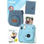 Fujifilm Instax Mini 11 Mavi Fotoğraf Makinesi Ve Jean Aksesuarlı